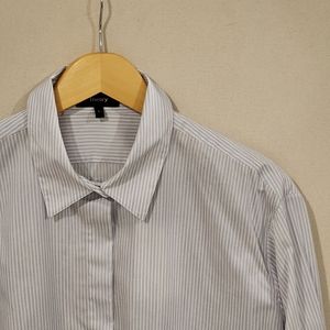 Theory Gray Striped Men's Shirt